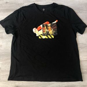 Men Tshirt Black Terminator Logo Graphic Print Tee Short Sleeve American Stitch